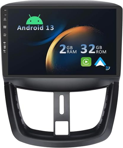 YUNTX Android 14 2 Din Radio con navigazione per Peugeot 207(2006-2015): [Integrato CarPlay/Android Auto/DSP/GPS]-IPS 2.5D 9”Touch screen-DAB/Bluetooth 5.0/Controllo del volante/USB/WiFi