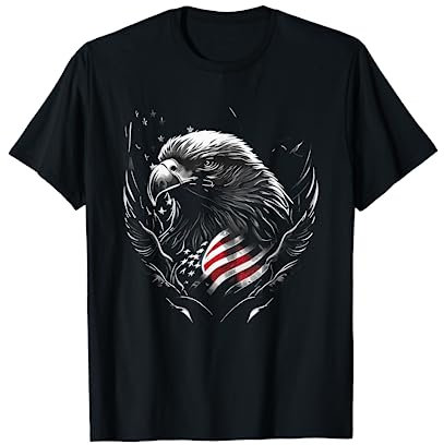 Amerika Süß Land der Freiheit Amerikanische Flagge Adler USA T-Shirt