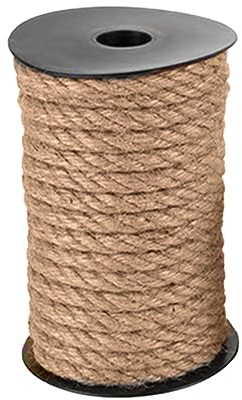 Pamtns Corde Chanvre Corde en Jute 8mm Ficelle de Jute Naturelle 20M Corde de Jardin en Chanvre Solide Corde Ficelles de Jardinage pour Décoration Bricolage Travaux Manuels Emballage de Cadeaux