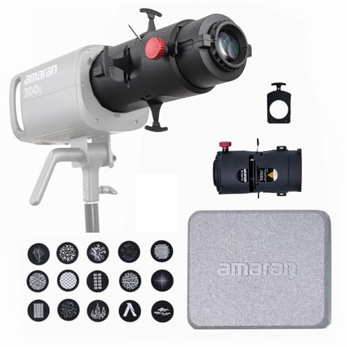 Amaran Spotlight SE Objektiv-Kit Projektionslinsenmodifikator für Aputure 300X Amaran 150C 300C Amaran 200X S 60X S Passend für Bowens Mount Punktstrahler (bis zu 300 W) (36°)