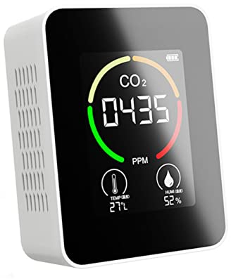 1 Satz -Erkennung Innenfeuchtigkeitsmesser Feuchtigkeitsmesser innen Mini-Hygrometer -Detektor Gasanalysator -Messgerät Gasmelder Gastester klein Weiß elektronisch Monitor