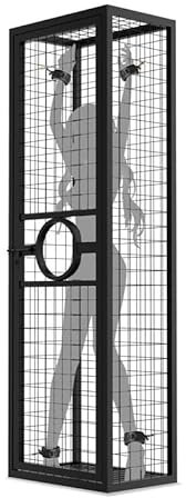 OKAYOK Keuschheitskäfig, Bondage für Frauen, Verstellbarer Stahl-Bondagekäfig, Chastity Cage, Perfekt Für Welpenspiele, Weibliches Paar, SM-Sexspielzeug