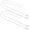 GEEHUA 2 Stück Perlen Brillenkette für Damen, Brillenbandhalter für Damen Brillenhalter Zubehörkette Metall Sonnenbrillen Lanyard mit Perle (Schwarz)