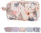 Kleine Make up Tasche für Handtasche, Kleine Kosmetiktasche Damen Schminktasche, Kulturtasche Damen Kulturbeutel, Makeup Tasche Makeup Bag (Beige Flamingo,Klein)