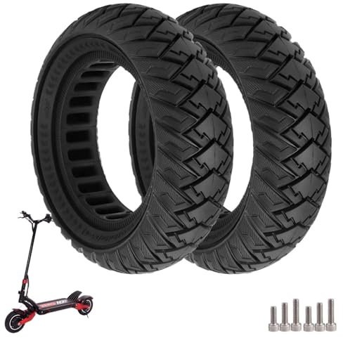 Prodrocam 80/65-6 Reifen Vollgummi 255 x 80 Reifen 10 x 3 Ersatzreifen 10 Zoll Vollgummireifen für Joyor Y8-S/Kukirin G2 Max/Kugoo M4 Pro Elektroroller Vollreifen (2 PCS Schwarz)