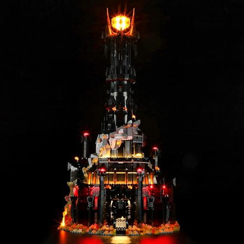 YEABRICKS LED Licht für Lego-10333 Icons Der Herr der Ringe: Barad-dûr Bausteine Modell (Lego Set Nicht enthalten)