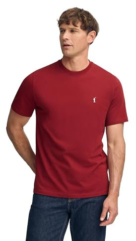 Polo Club Maglietta Basic Granata Cotone con Logo Ricamato Uomo - T-Shirt for Men