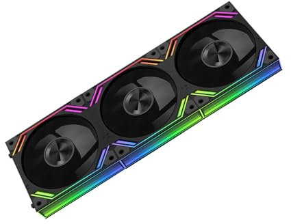 iHTP G120PRO 120mm ARGB Case Fan, Daisy-Chain Connection, up to 1850RPM CPU Fan 3-Pack(Black)