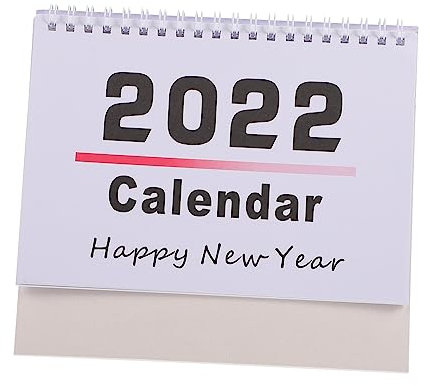 VILLCASE 5 Stück 2022 Englischer Tischkalender 2022 Staffelei-kalender 2021-2022 Kleiner Tischkalender 2022 Taschenkalender Planerkalender 2022 To-do-liste Notizen Kalender Papier Weiß