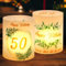 12 Windlicht Tischdeko 50 Geburtstag, 50 Happy Birthday Tischdekoration, Deko 50. Geburtstag Mann Frau, Schön DASS Du Da Bist, Geeignet für Teelichter oder Kerzen
