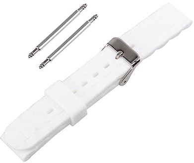 Artibetter Bracelet De Rechange En Silicone De 16 Mm Pour Montre Connectée Bracelet De Montre Tendance Blanc Confortable Et Robuste