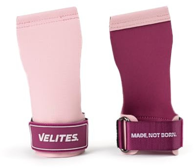 Velites I Calleras Quad Ultra Sin Magnesio I para Atletas de Crosstraining o Gimnasia I Mejora Tus Resultados y consigue Tus Objetivos I Talla L I Color Rosa.