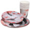 TOKIDNY Piatti e Bicchieri Di Carta Tema Halloween Piatti Usa e Getta e Bicchieri Con Grafica Spaventosa Per Feste Di Compleanno Di Zombie e Vampiri Per Celebrazioni Horror
