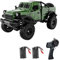 Hylukon Ferngesteuerter LKW 1:18-4WD All Terrain RC – RC Auto mit 2 Akkus und Geschwindigkeitsregelung – 2,4 GHz 4WD Rock Crawler elektrisch mit LED-Lichtern, Spielzeug geeignet für Kinder, Grün