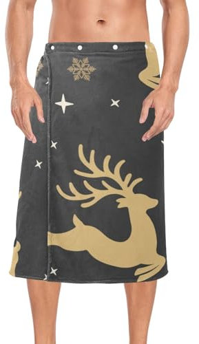 ZRWLUCKY Duschtuch für Herren, Motiv: Hirsch und Baum, weiches Tuch für Herren, 152,4 x 71,1 cm, Badetuch für Damen, Sauna, Badezimmer, Essentials