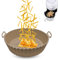 CHEFZOCO Molde Silicona Redondo para Freidora de Aire, Accesorios Freidoras de Aire, Recipiente de Silicona Redondo para Freidora, Antiadherente, Apta para freidoras de 4 a 5 litros, Silicona, Beige