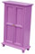 VICASKY Puppenhausdekoration Bausätze Puppenkleidung winzige Möbel Miniaturpuppen Mini-Puppen standgarderobe Miniaturmöbel Miniaturen Puppenschrank Schrankmodell Holz Violett