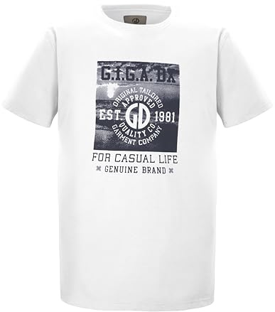 G.I.G.A. DX Herren T-Shirt GS 2 MN TSHRT GOTS, Brilliant White, M, 42645-000