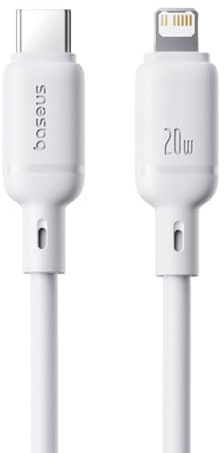Cabo Baseus Silky Series USB-C Lightning PD 20W 2m Branco