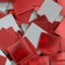 Crea tu espacio con 100 pegatinas de espejo de cristal de 50 x 50 mm para decoración de bricolaje (rojo)