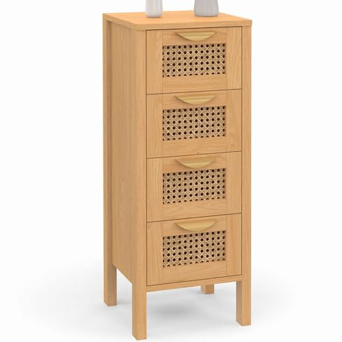 IDMarket EDHEN – Mueble auxiliar 4 cajones 30 cm trapeador con cannabos para entrada de baño