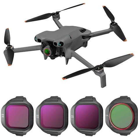 ND&CPL Filter Set kompatibel mit DJI Mini 5 Pro, 4 Stück ND8 ND32 ND128 CPL Polarisationsfilter und Neutraldichte ultradünnem Rahmen Drohne Objektiv Zubehör Multi-beschichtet HD Glas