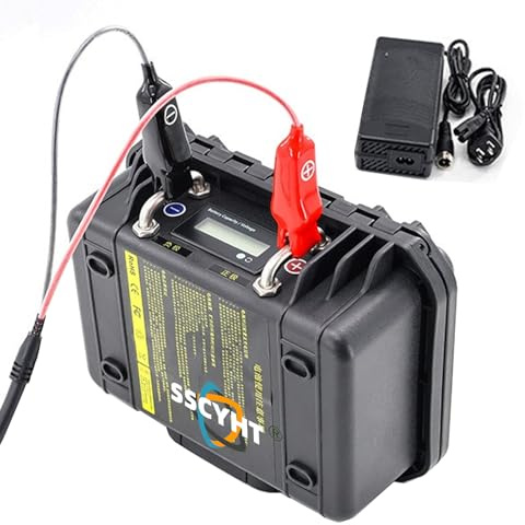 SSCYHT 12.8v 40ah, 12,8 V/14,8 V/25,6 V Akku für elektrische Angelrollen, 14,8 V 20 Ah, 30 Ah, 40 Ah, 50 Ah Ersatz-Lithiumbatterie für elektrische Angelrollen, Ersatzteilset für Schiffsantriebe