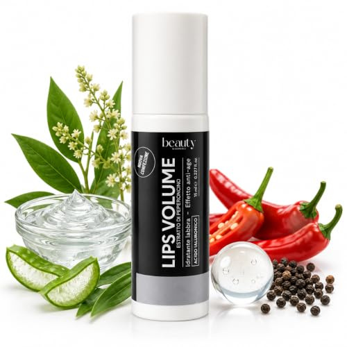 LIPS Volume Lippen-Volumen-Serum 15 ml mit Roll-On-Applikator | Auffüllung und Hydratation, Anti-Aging-Behandlung, Vollere und definiertere Lippen