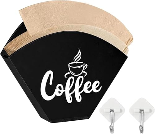 Kaffeefilterhalter,Kaffefilterhalterung Filtertütenhalter,Filtertütenhalter wand Holz-Kaffee-Papier-Filterbehälter,Universell in der Küche zu Hause,Filterpapier für Lagerung