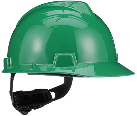 MSA Green V-Gard Polyethylene Cap Style Hard Hat With Ratchet4 Point Ratchet Suspension