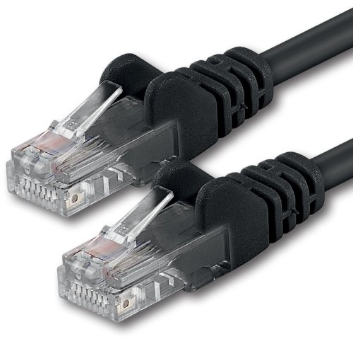 1aTTack.de 0.25m - black - 1 piece - CAT.6 CAT6 Ethernet LAN network cable 1000 Mbit/s patch cable