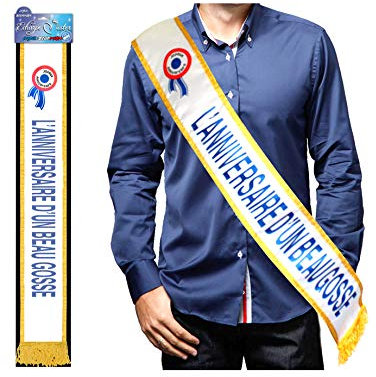 Generique - Schal, Motiv: Dun Beau Gosse, Blau