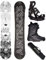 Airtracks Herren Snowboard Set Freestyle Freeride Wide Board Akasha Wide 162 - Snowboard Bindung Master - Softboots Strong ATOP 47 - SB Bag