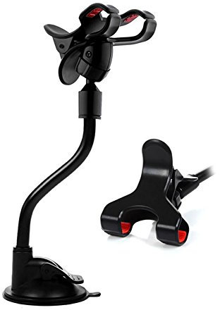 Eximtrade Universal Adjustable 360° Rotation Phone Holder Car Mount Cradle for iOS and Android Smartphone