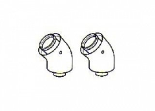 Viessmann 7373227 45 Degree Flue Elbow, White and Black