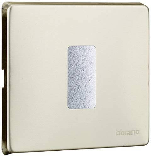 Bticino 500/1/X Magic Placca per Scatola Tonda, 1 Posto, Alluminio Oxidal, Argento