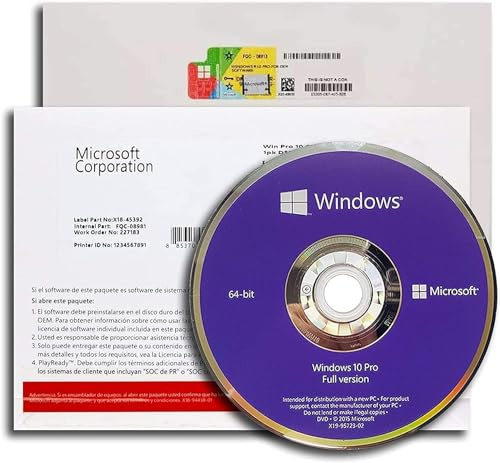 Windows 10 Professional 64-bit English 1 Pack - FQC-08929