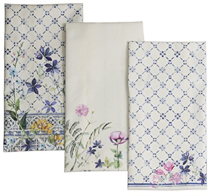 Maison d' Hermine Faïence 100% algodón Juego de 3 paños de Cocina Multiusos de Pascua, paños de Cocina Suaves y absorbentes, paños de Cocina, Toallas de Bar, Primavera/Verano (50 cm x 70 cm)