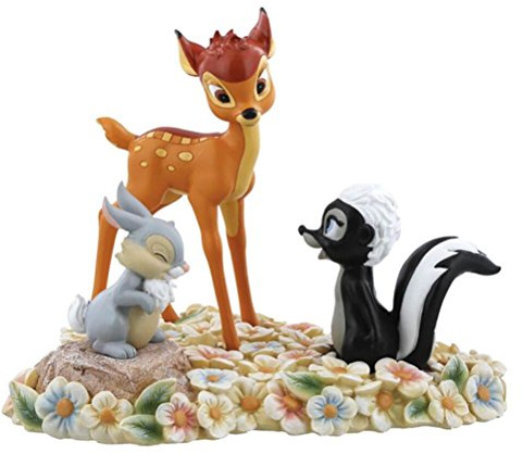 Enchanting Disney A28730 Pretty Flower - Bambi, Thumper und Flower Figurine, Resin, Multicolour, 20 x 25 x 17 cm