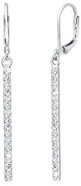 Elli Ohrringe Damen Ohrhänger Geo Stab mit Kristallen in 925 Sterling Silber
