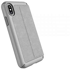 Speck iPhone X Schutzhülle mit Klappe Folio Case Handyhülle Schützende Hülle Tasche Dünne Schale Hardcase Beständig für Apple iPhone X - Presidio Folio - Grau