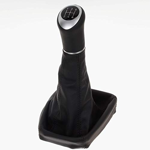 ICT Schaltknauf 4AO30X-09NS Schalthebel Schaltsack Schaltmanschette Leder, 5 gang kompatibel mit: Opel Astra G Coupe/Cabrio/CC/OPC 1998-2005