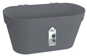 elho Loft Urban Green Wall Pflanztopf Duo 28 - Blumentopf für Balkon & Außen - Ø 28.0 x H 13.2 cm - Schwarz/Anthrazit