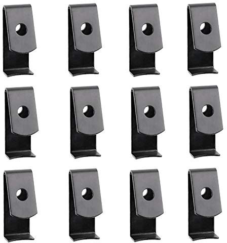 12 Pack Flower Pot Clips,Durable Plant Pot Latch Hangers, Holds 5 to 8 Standard Terra Cotta Clay Flower Pot (Black)