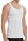KOCLES Herren-Kompressionsshirt, figurformend, Tanktop, Bauchmuskeln, schmale Unterhemden, Weiß, XX-Large