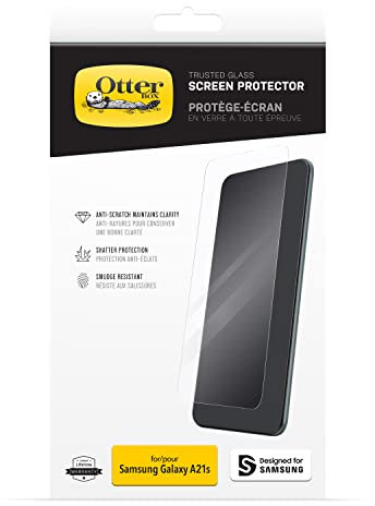 OtterBox Trusted Glass Displayschutz für Samsung Galaxy A21s gehärtetes Glas, Schutz vor Brüchen, Kratzern und Stürzen