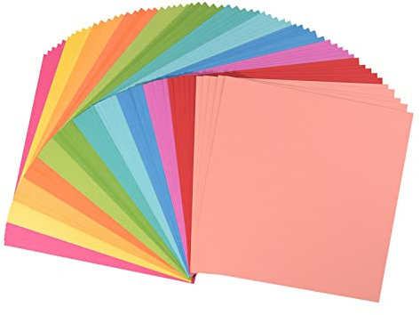 Vaessen Creative Florence Cardstock Papier, Helle Farbtöne, 216 Gramm/m², Quadratisch, 30,5 x 30,5 cm, 60 Stück, Glatt, für Scrapbooking, Kartenherstellung, Stanzen und andere Papierbasteleien
