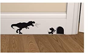 Epic Modz Vinyl-Aufkleber, Motiv: Dino gegen Maus, für Schlafzimmer, Wohnzimmer, Lounge, Auto