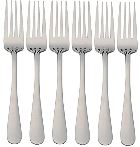 6 Fruchtgabeln, Dessertgabeln, Steakgabel, 17,5 x 2,36 cm Edelstahl 18/0 Schlichtes Und Elegantes Design