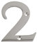 SISI UK® Satin Chrome Front House Door Numbers & Letters 3'' with Screws (Number 2)